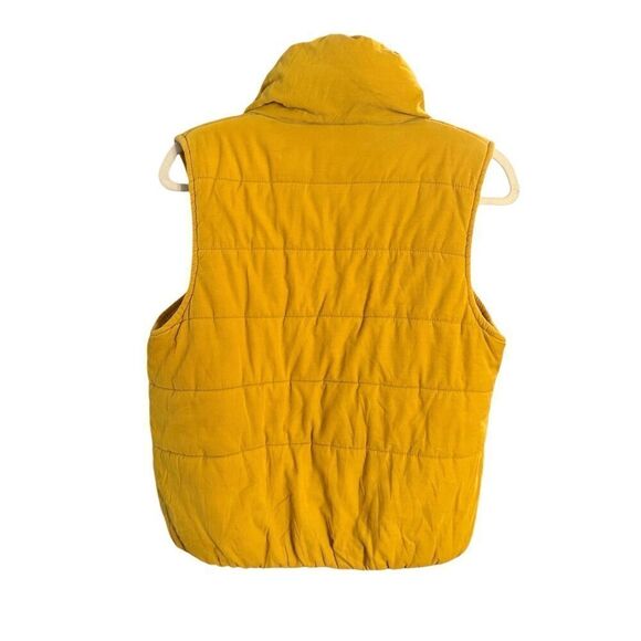 Anthropologie Pilcro and the Letterpress Puffy Quilted Mustard Yellow Vest Zip-u - Picture 2 of 12
